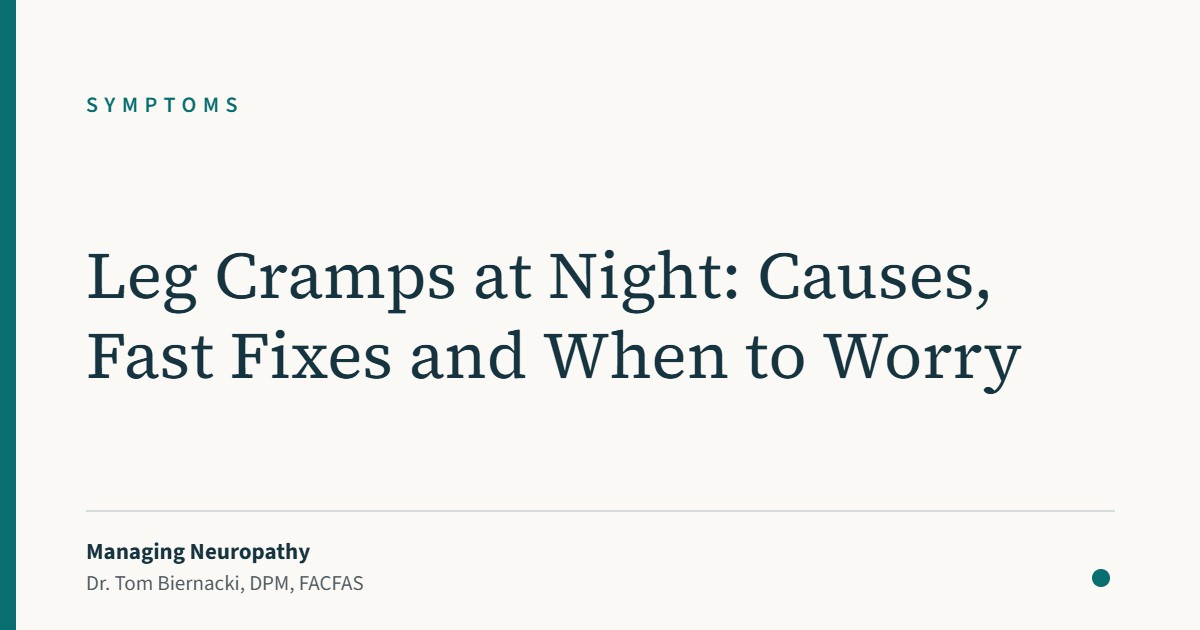 Leg Cramps at Night: Causes, Fast Fixes and When to Worry
